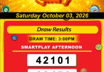 Happy Lottery Results for Saturday, October 3, 2026