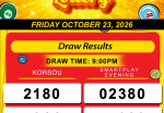 Happy Lottery Results for Friday, October 23, 2026