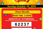Happy Lottery Results for Sunday, October 25, 2026