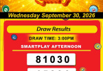 Happy Lottery Results for Wednesday, September 30, 2026