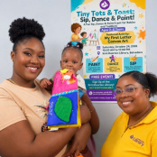 Sint Maarten Library Invites Parents and Toddlers to “Tiny Tots & Toast: Sip, Dance & Paint!”