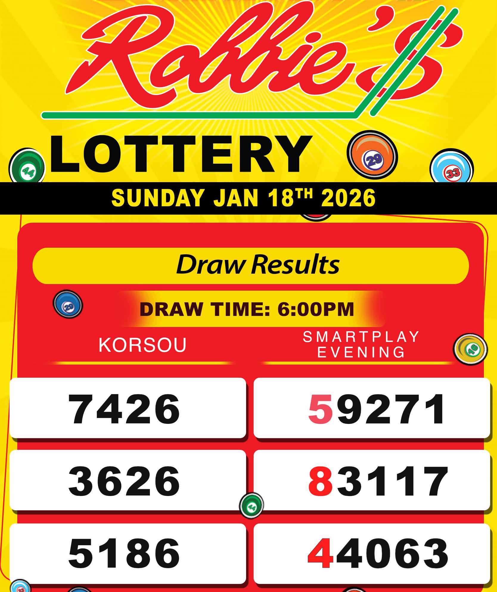 ROBBIES LOT JAN 18 AT 6 00 PM