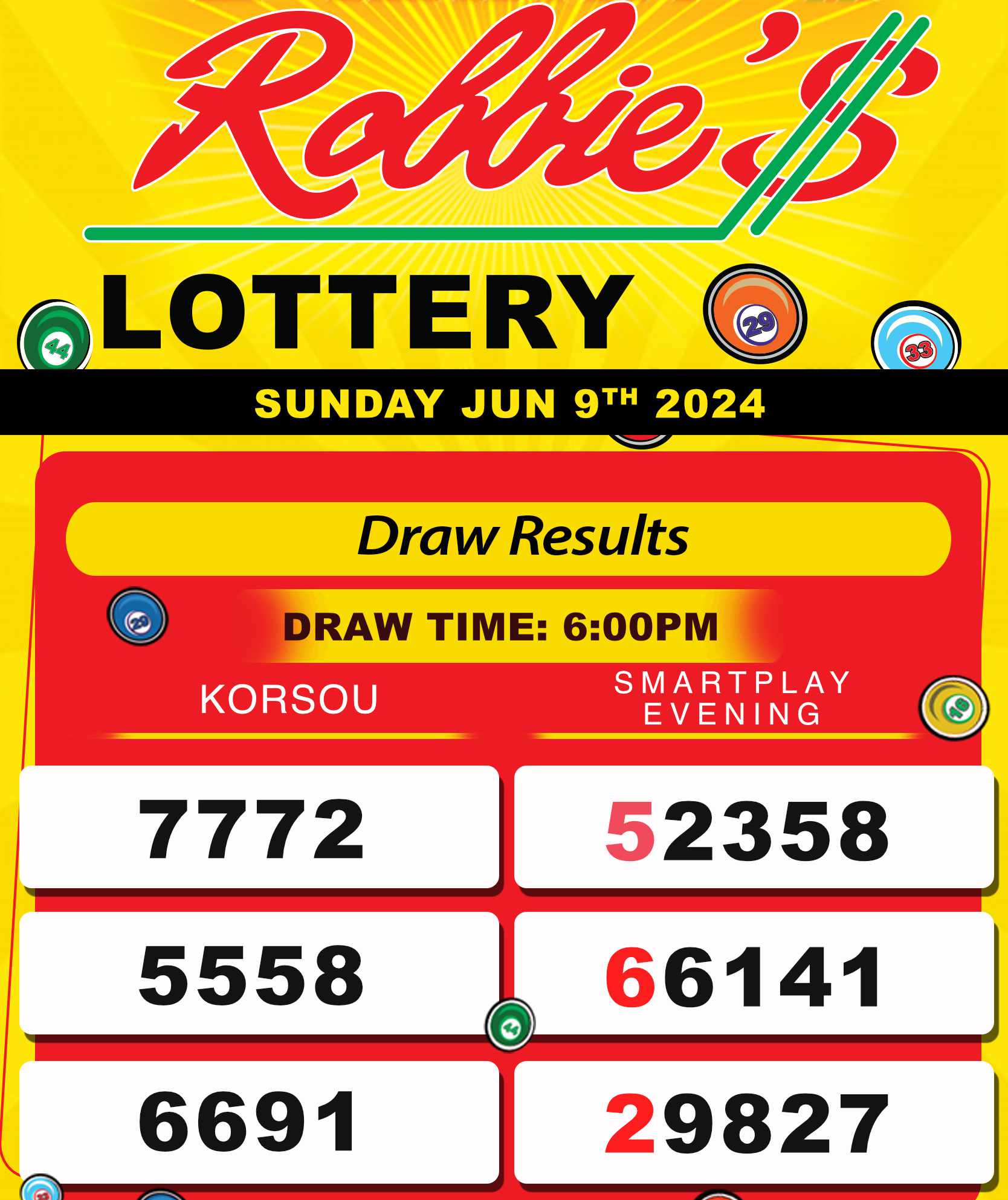 ROBBIES LOT JUN 09 AT 6 00 PM